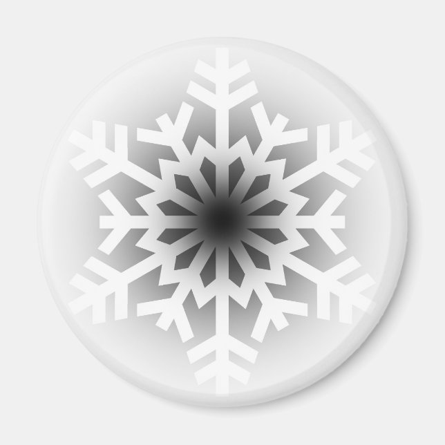 Twinkling White Snowflake Magnet (Vorne)