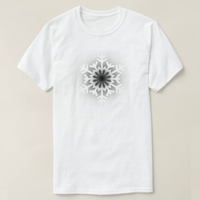 Twinkling White Snowflake T-Shirt (Design vorne)
