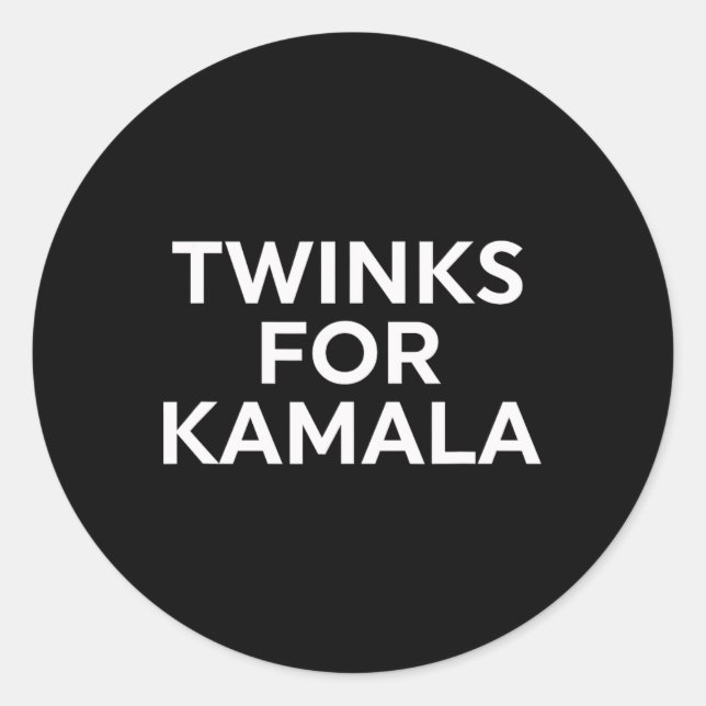 Twinks für Kamala - Harris 2024 Runder Aufkleber (Vorderseite)