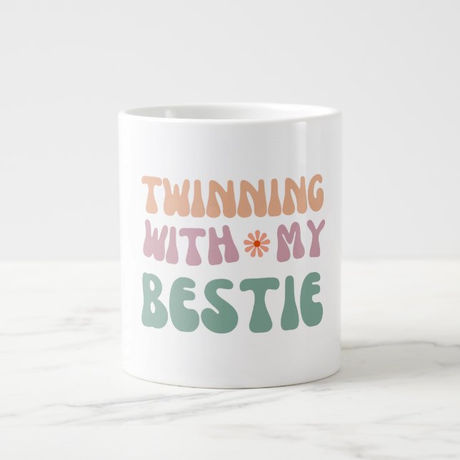Twinning mit meinem Freundschaftsangebot zu Bestie Jumbo-Tasse (Vorderseite)
