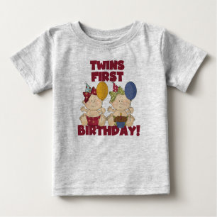Twins 1. Geburtstag - Girls Tshirts und Geschenke