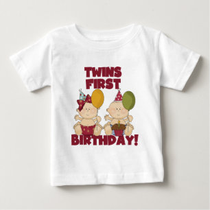 Twins 1. Geburtstag Junge/Mädchen T - Shirt und Ge