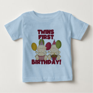 Twins 1. Geburtstag - Jungen T - Shirt und Geschen