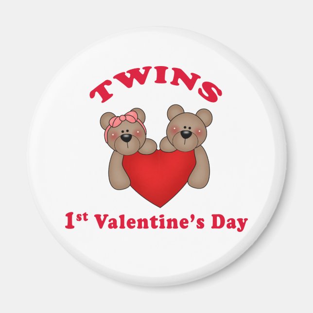 Twins 1. Valentinstag Magnet (Vorne)