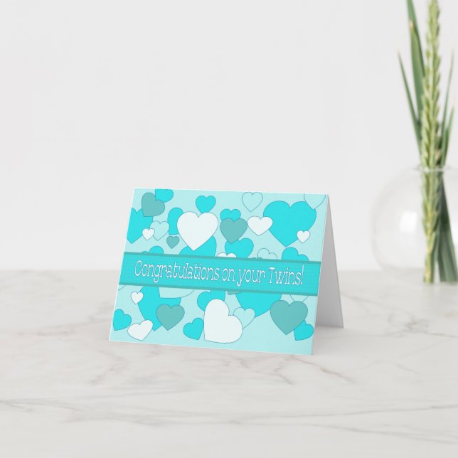 Twins Baby Boy gratuliert Karte