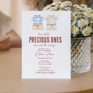 Twins Baby Boy Niedlich Baby Dusche Einladung