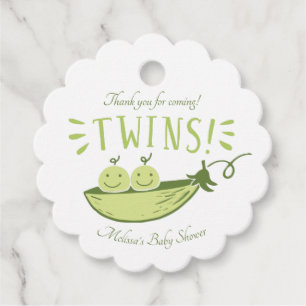 Twins Baby Dusche Zwei Erbsen in einem Pod Gefalle Geschenkanhänger