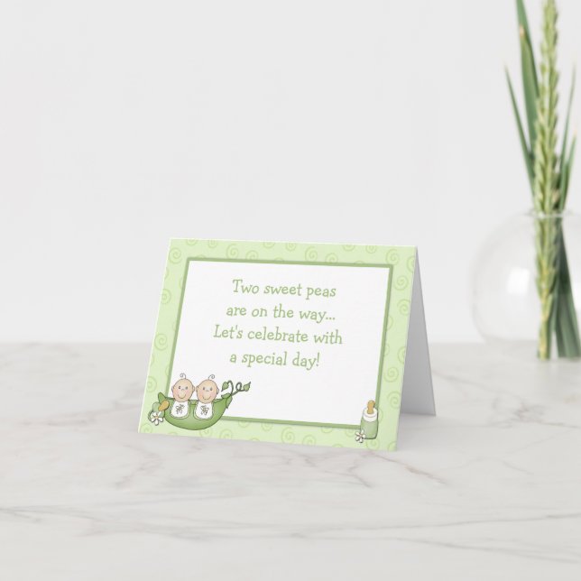 Twins Baby Showeinladung Einladung (Vorderseite)