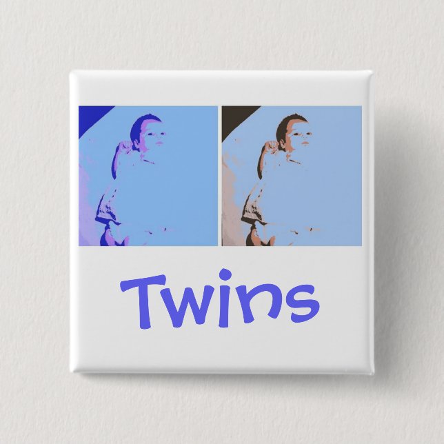 Twins Baby Shower Button (Vorderseite)