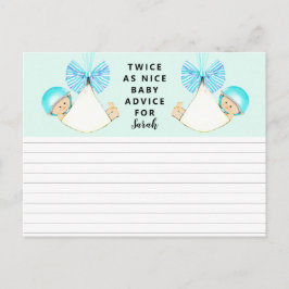 Twins Baby Shower Game Postkarte