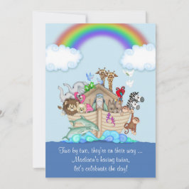 Twins Baby Shower Invitation - Noah's Ar Einladung