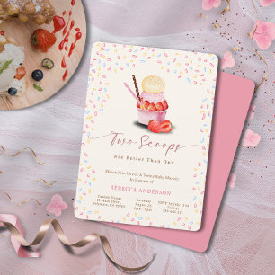 Twins Baby Shower   Zwei Scoops sind besser als ei Einladung