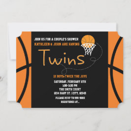 TWINS BASKETBALL Sports Baby Dusche Einladung