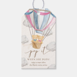 Twins Bearly Wait Teddy Bear Pop It When She Pops Geschenkanhänger