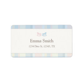 Twins Beary First Birthday Adressaufkleber