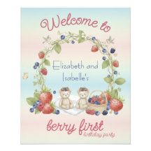 Twins Berry First 1. Geburtstagsposter