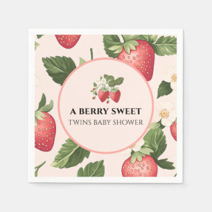 TWINS Berry Sweet Strawberry Baby Dusche Serviette