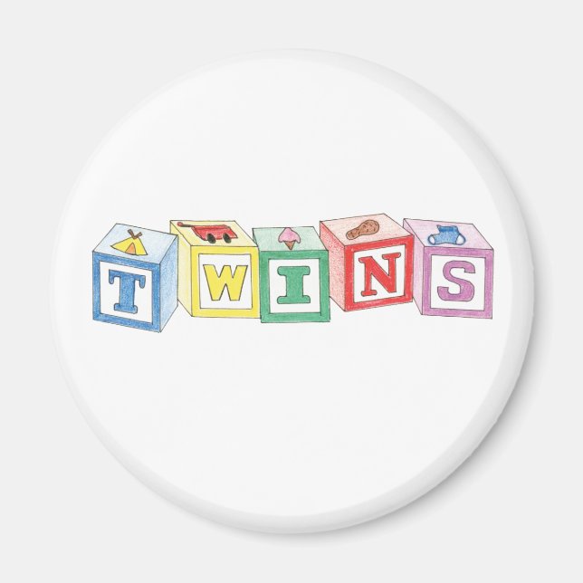 Twins Blocks Graphic Magnet (Vorne)