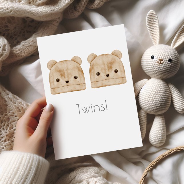 Twins Boho Baby Gratulations Card Karte (Von Creator hochgeladen)