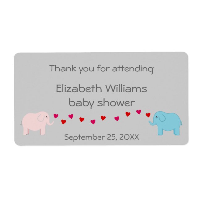 Twins Boy and Girl Elefanten Wasser Flasche Gefall (Vorne)