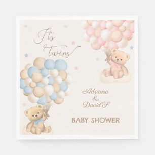 Twins Boy and Girl Pink Blue Baby Dusche Serviette