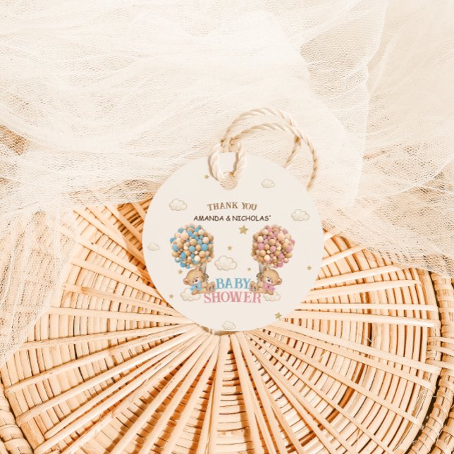 Twins Boy Girl Dusche Pink Blue Bär Vielen Dank Geschenkanhänger (Von Creator hochgeladen)