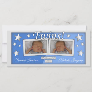 Twins ~ Boys Birth Ankündigungen