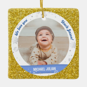 Twins Boys Fotos Oncle Niedlich First Christmas Ba Keramikornament