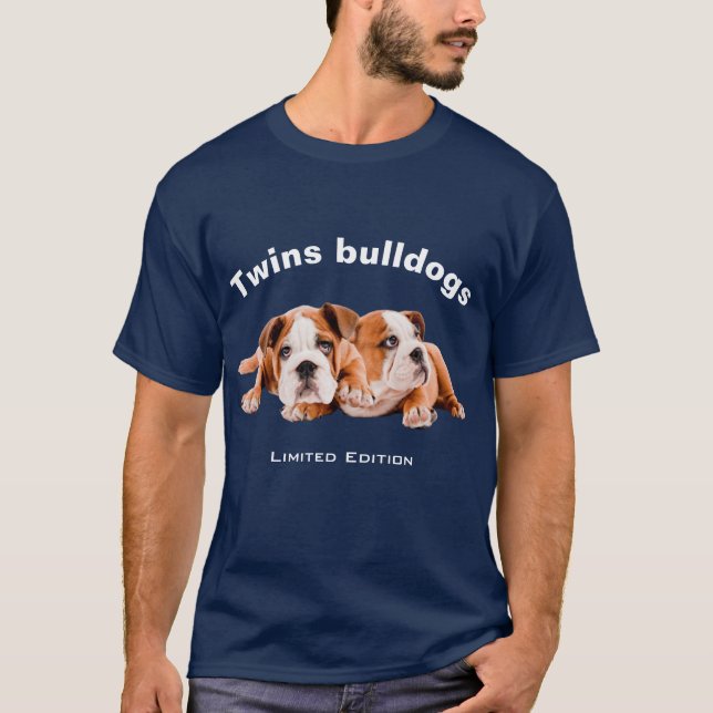 Twins Bulldogs Limited Edition für ihn dunkelblau T-Shirt (Vorderseite)
