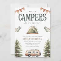 Twins Campers Forest Watercolor Babydusche