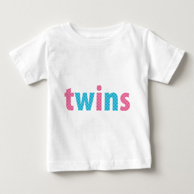 TWINS COLLECTION - gemischt {aqua + pink} Baby T-shirt (Vorderseite)