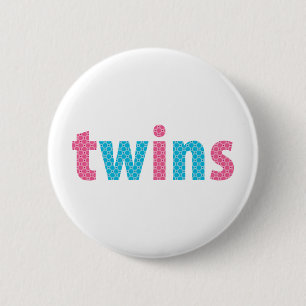 TWINS COLLECTION - gemischt {aqua + pink} Button