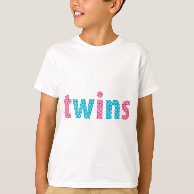 TWINS COLLECTION - gemischt {aqua + pink} T-Shirt (Vorderseite)
