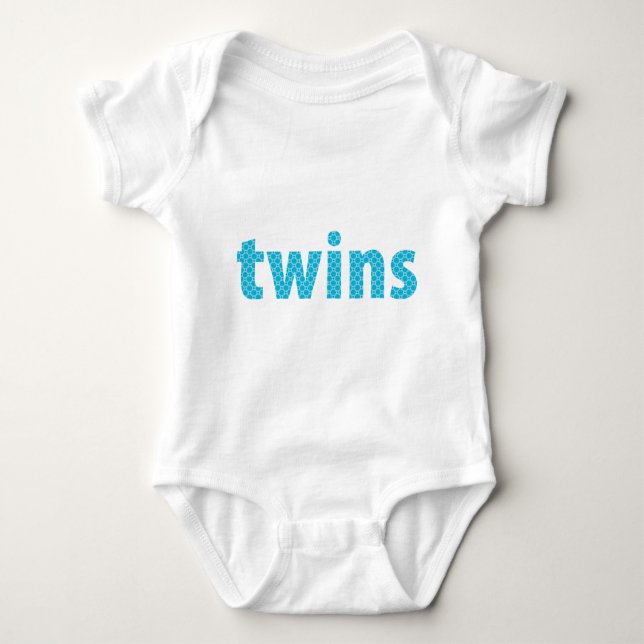 TWINS COLLECTION - Jungen {aqua} Baby Strampler (Vorderseite)