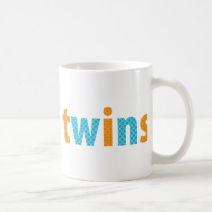 TWINS COLLECTION - Jungen {Orange + aqua} Kaffeetasse