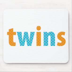 TWINS COLLECTION - Jungen {Orange + aqua} Mousepad