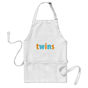 TWINS COLLECTION - Jungen {Orange + aqua} Schürze