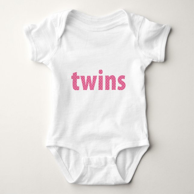 TWINS COLLECTION - Mädchen {pink} Baby Strampler (Vorderseite)
