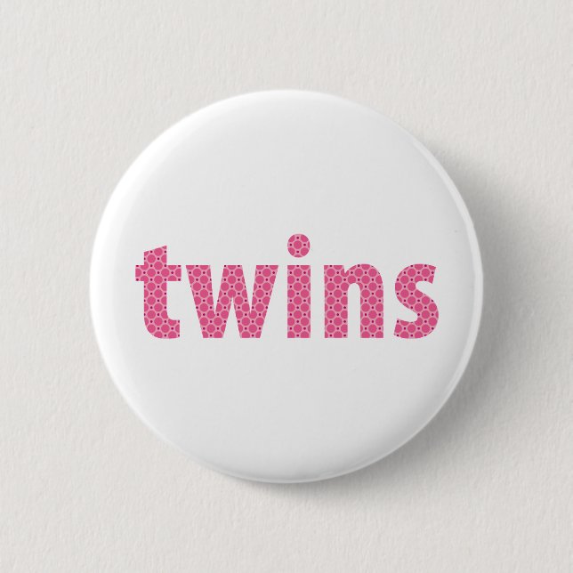TWINS COLLECTION - Mädchen {pink} Button (Vorderseite)