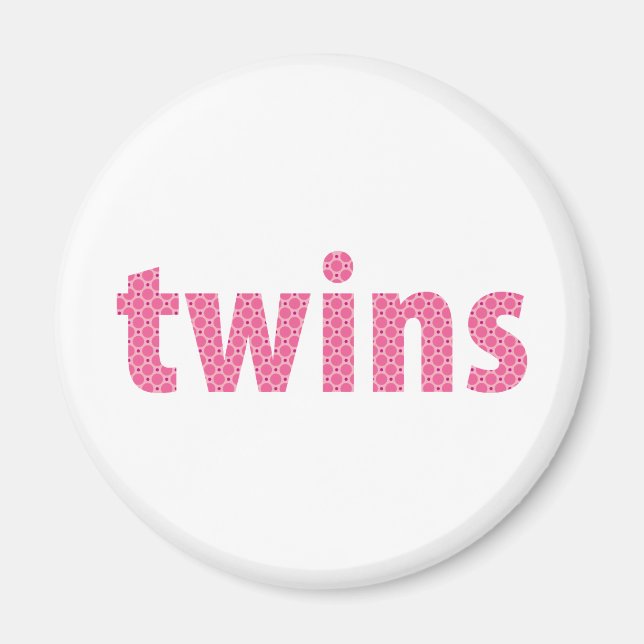 TWINS COLLECTION - Mädchen {pink} Magnet (Vorne)