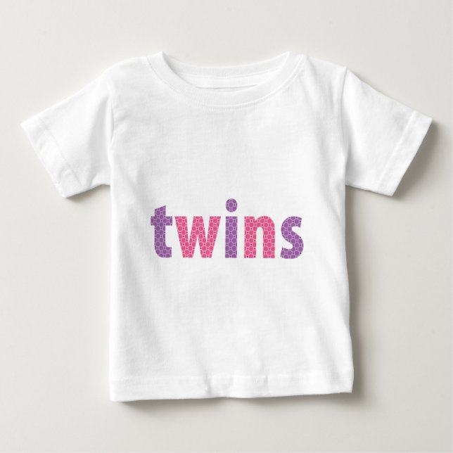 TWINS COLLECTION - Mädchen {violett + rosa} Baby T-shirt (Vorderseite)