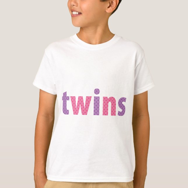 TWINS COLLECTION - Mädchen {violett + rosa} T-Shirt (Vorderseite)