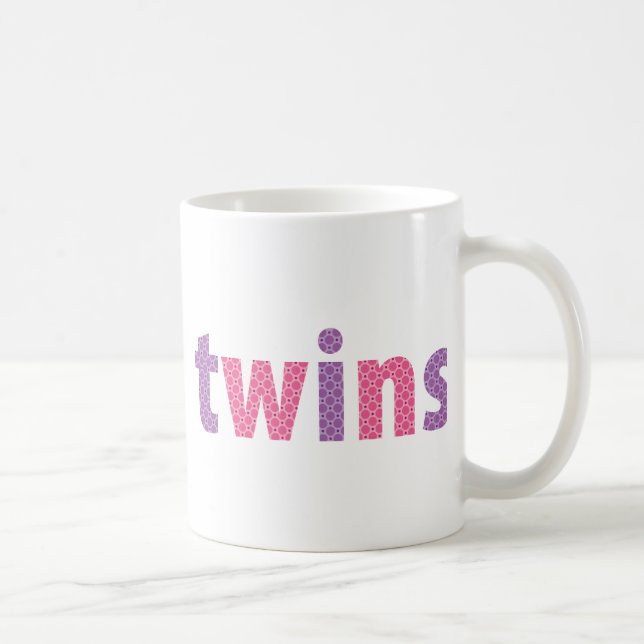 TWINS COLLECTION - Mädchen {violett + rosa} Tasse (Rechts)