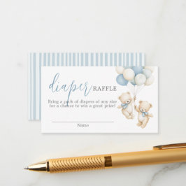 Twins Diaper Raffle Card Begleitkarte