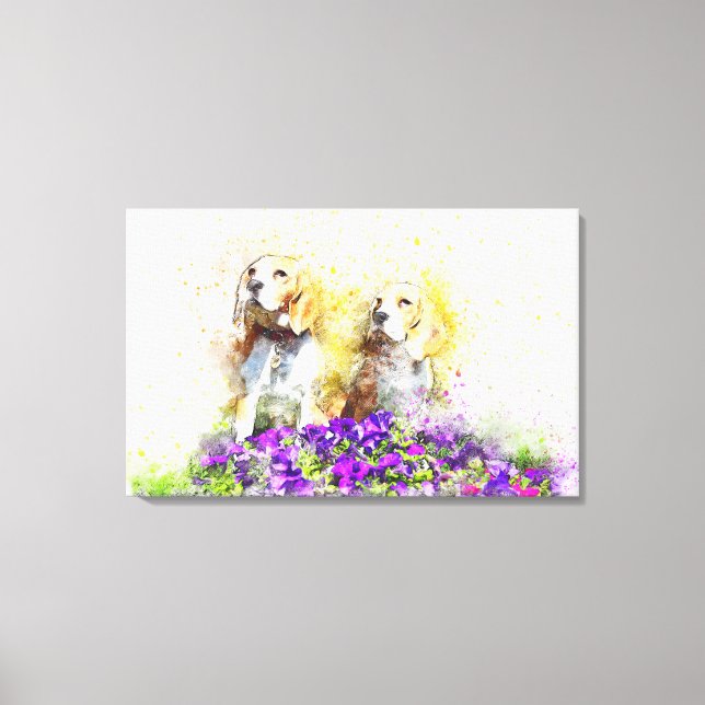 Twins Dogs Leinwanddruck (Vorderseite)