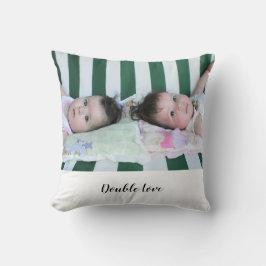 Twins Doppelte Liebe, Herz Muster Kissen