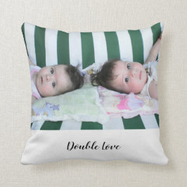 Twins Doppelte Liebe, Herz Muster Kissen