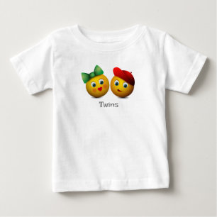 Twins Emojis Liebe Herz Baby T-shirt