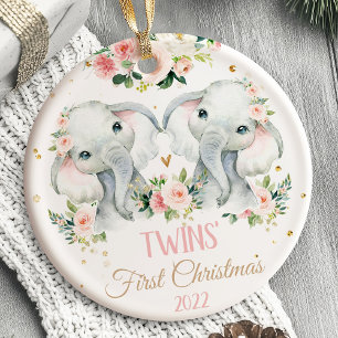 TWIN's erste Weihnachts-Ornament Safari-Tiere Keramik Ornament