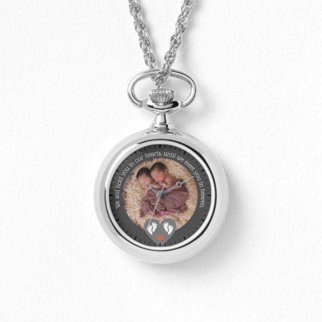Twins Fehlwagenbaby Loss Memorial Stillgeborene Armbanduhr (Vorderseite)